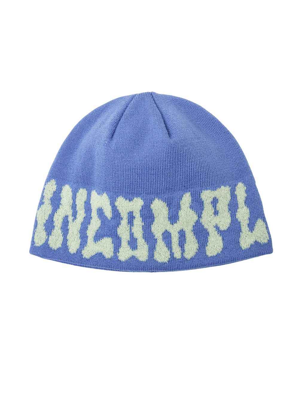 [Worn by BTS V] Pom-Pom Logo Jacquard Beanie (Blue)