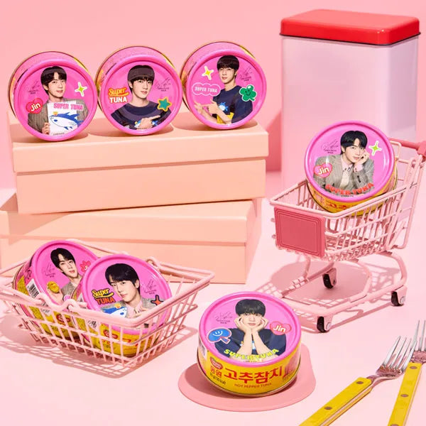 Super Tuna Season 2 (Special Spicy Tuna 90g x 2 cans + Lean Tuna 90g x 6 cans) + 1 random Super Ticker