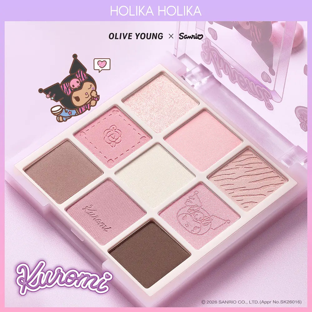 Holika Holika x Sanrio My Save Mood Eye Palette + Mirror keychain