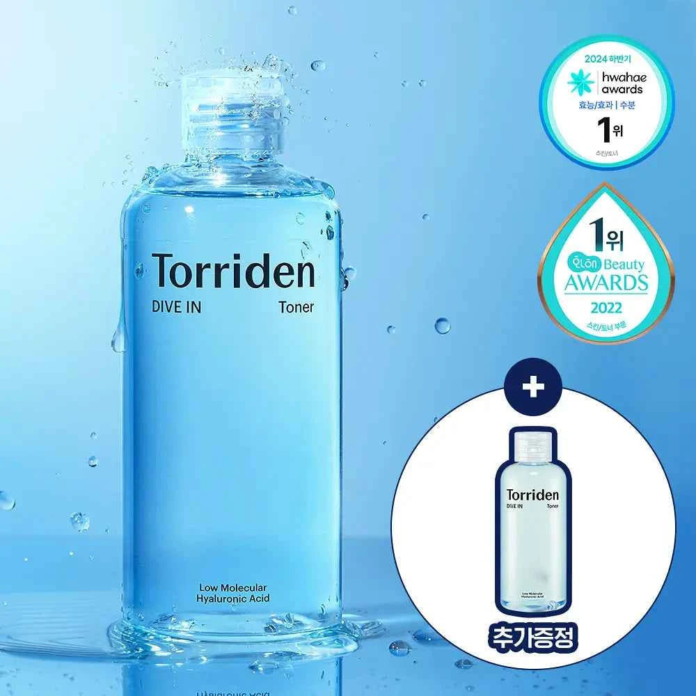 Torriden Dive-in Low Molecular Weight Hyaluronic Acid Toner 300ml Special (+100ml Extra Gift)