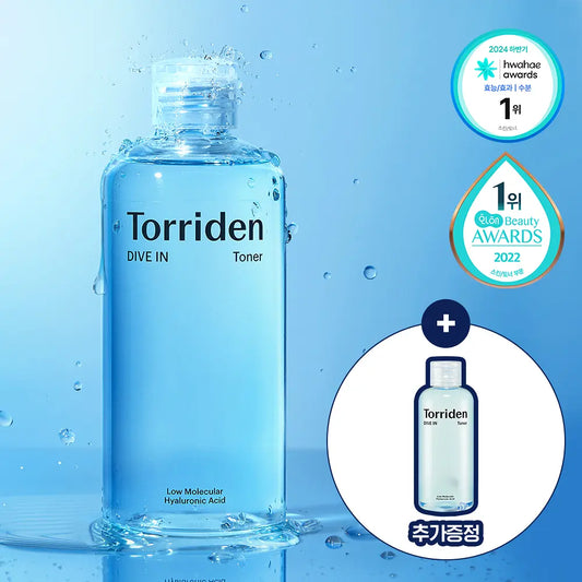 Torriden Dive-in Low Molecular Weight Hyaluronic Acid Toner 300ml Special (+100ml Extra Gift)