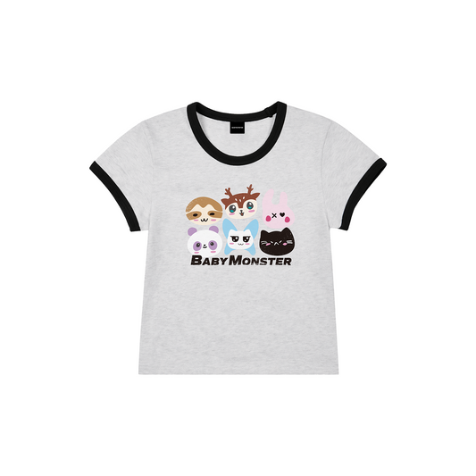 [CHOOMTOUR] BABYMONSTER CHARACTER RINGER T-SHIRT