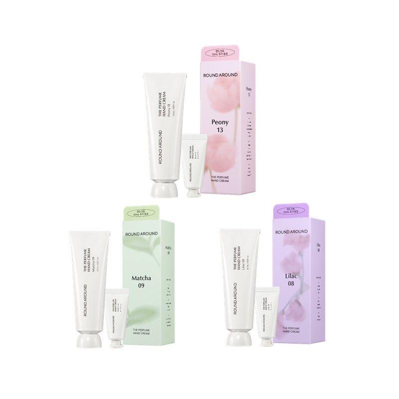 Round Around The Perfume Hand Cream Loveful Holiday Set of 3 (+ Loveful Keyring Gift)