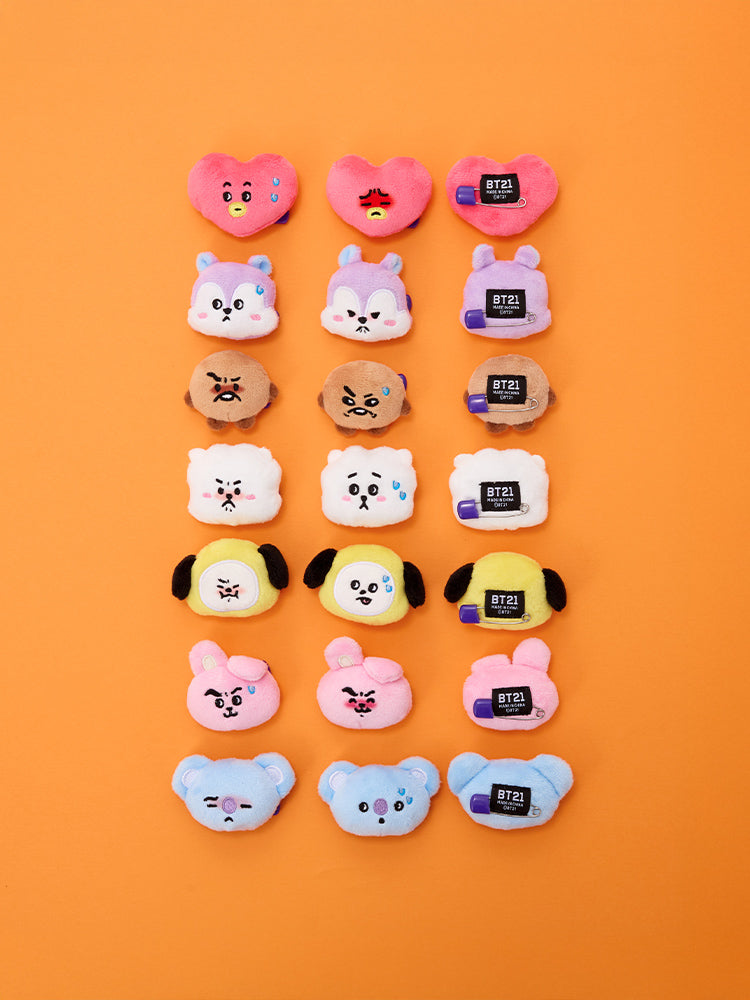 BT21 Today's Face Random Face Plush Brooch