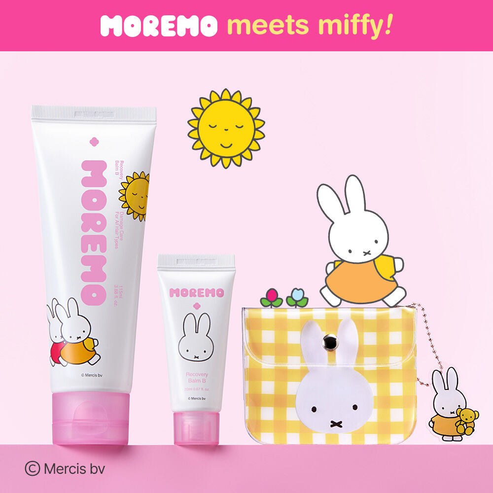 [Miffy Collaboration] [Heat Protection] Moremo Recovery Balm B 115ml + 20ml+ Pocket pouch keyring
