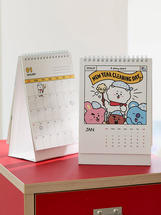 BT21 2026 Desk Calendar