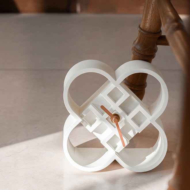 MU:DS Lotus pattern table clock (+Munch's Bag)