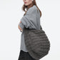 Oversized quilted crossbody bag
