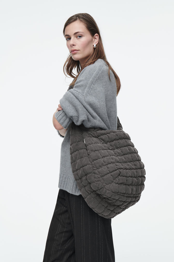 Oversized quilted crossbody bag