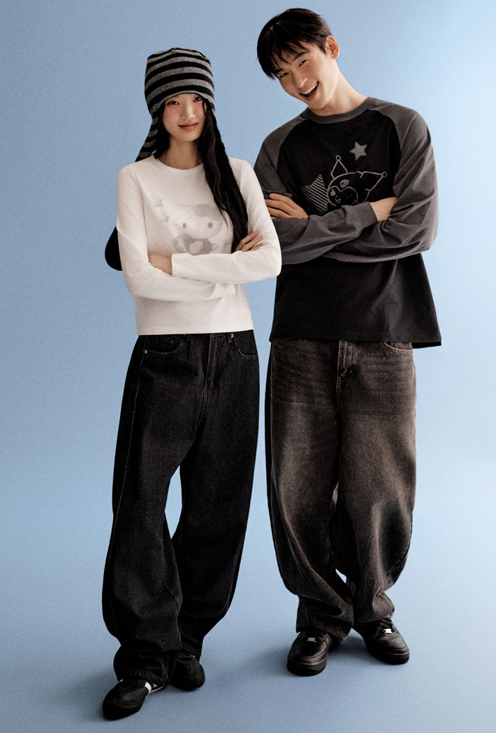 [Sanrio Characters] Cotton Spandex Round Neck Long Sleeve T-Shirt - Kgifts.shop