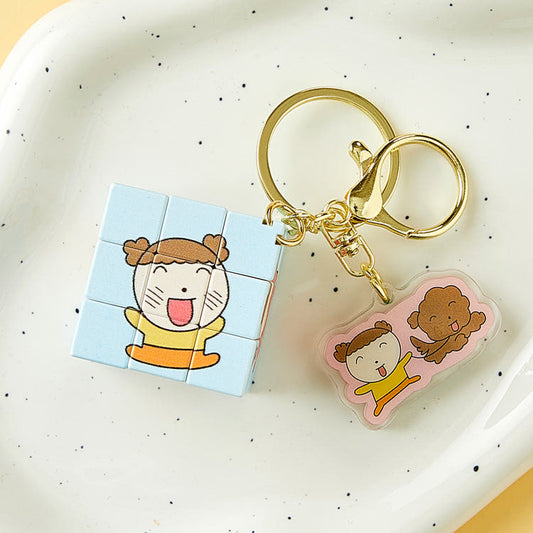 Maru is Happy Maru Cube Keychain Tmoney