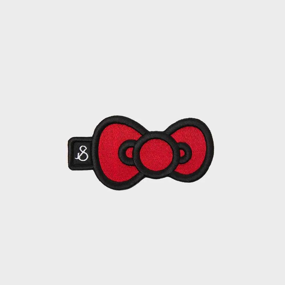 (Joseph&stacy)Lucky Hello Kitty Ribbon Embroidery Wappen Red