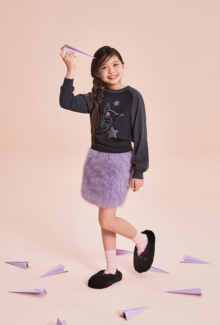 [Kids] (Sanrio Characters) Long Sleeve T-Shirt (BLACK) - Kgifts.shop