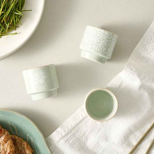 MU:DS Goryeo celadon drinking cup set (+Munch's Bag)