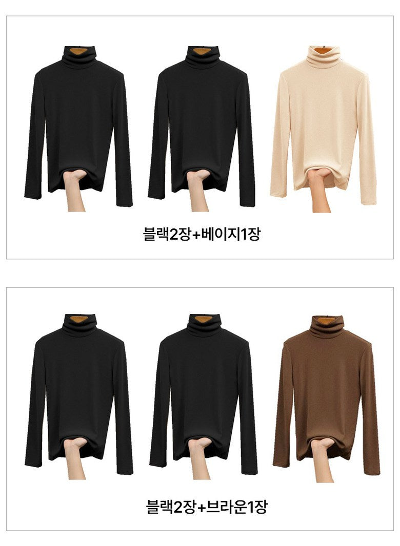 Style Are you Winter Slim Turtle Neck Tshirt (1+1+1)