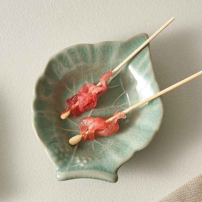 MU:DS Celadon tea plate set (3 pieces) Peony (+Munch's Bag)