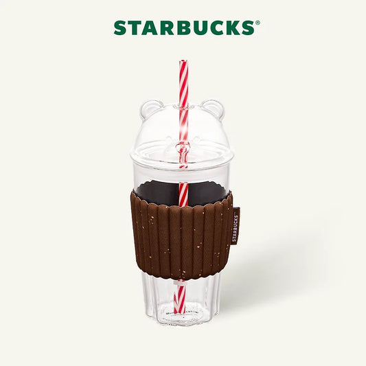 Starbucks "Together for sweet moments" Cookie Mello Bearly Glass Cold Cup 500ml