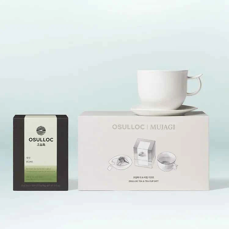 Osulloc x Mujagi Collaboration Teacup Set (Tea & Teacup & Saucer)