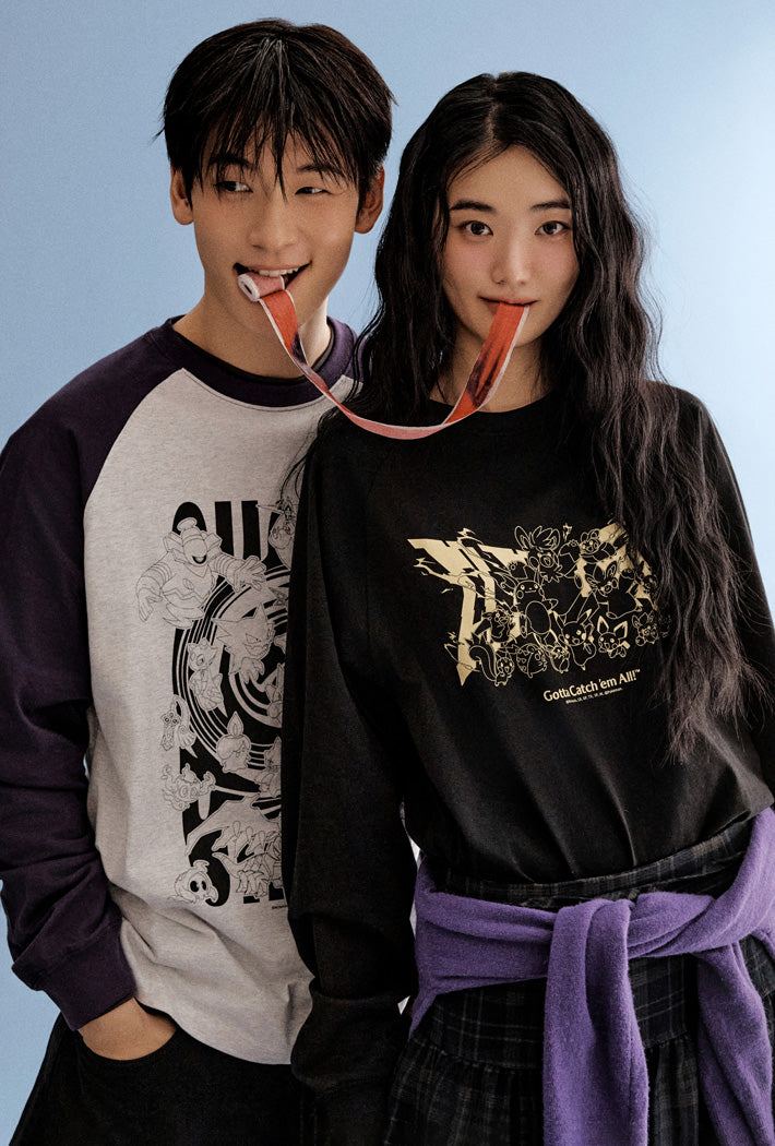 [Pokemon] Long Sleeve T-shirt (BLACK) - Kgifts.shop