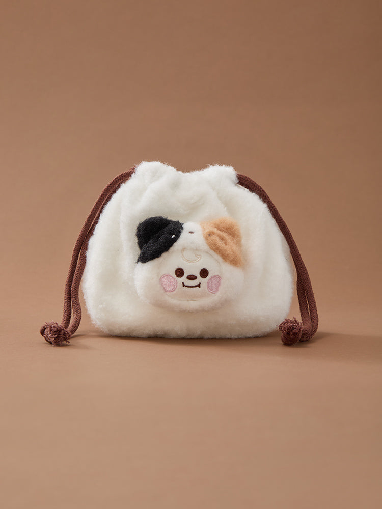 BT21 More Fluffy Face Doll String Pouch