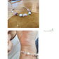 Moon Shape Mother of Pearl Morganite Raw Stone Basalt Knot Bracelet