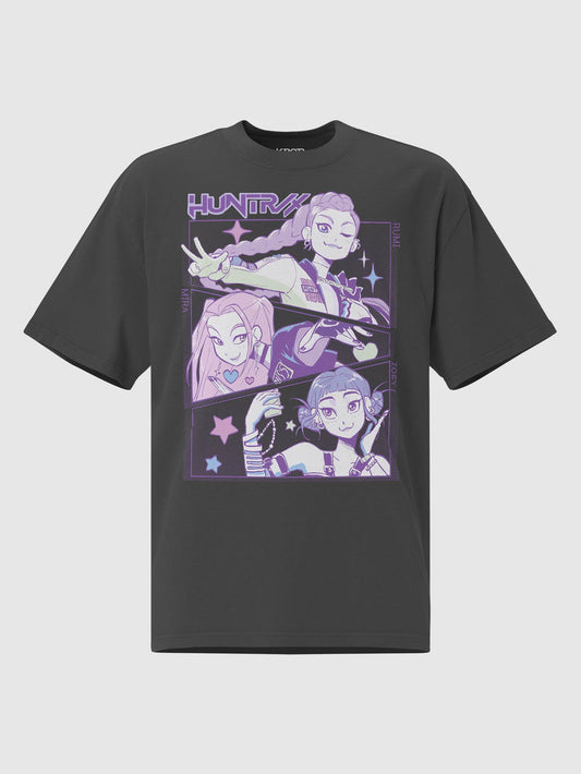 KPop Demon Hunters HUNTR/X Oversized Faded T-Shirt