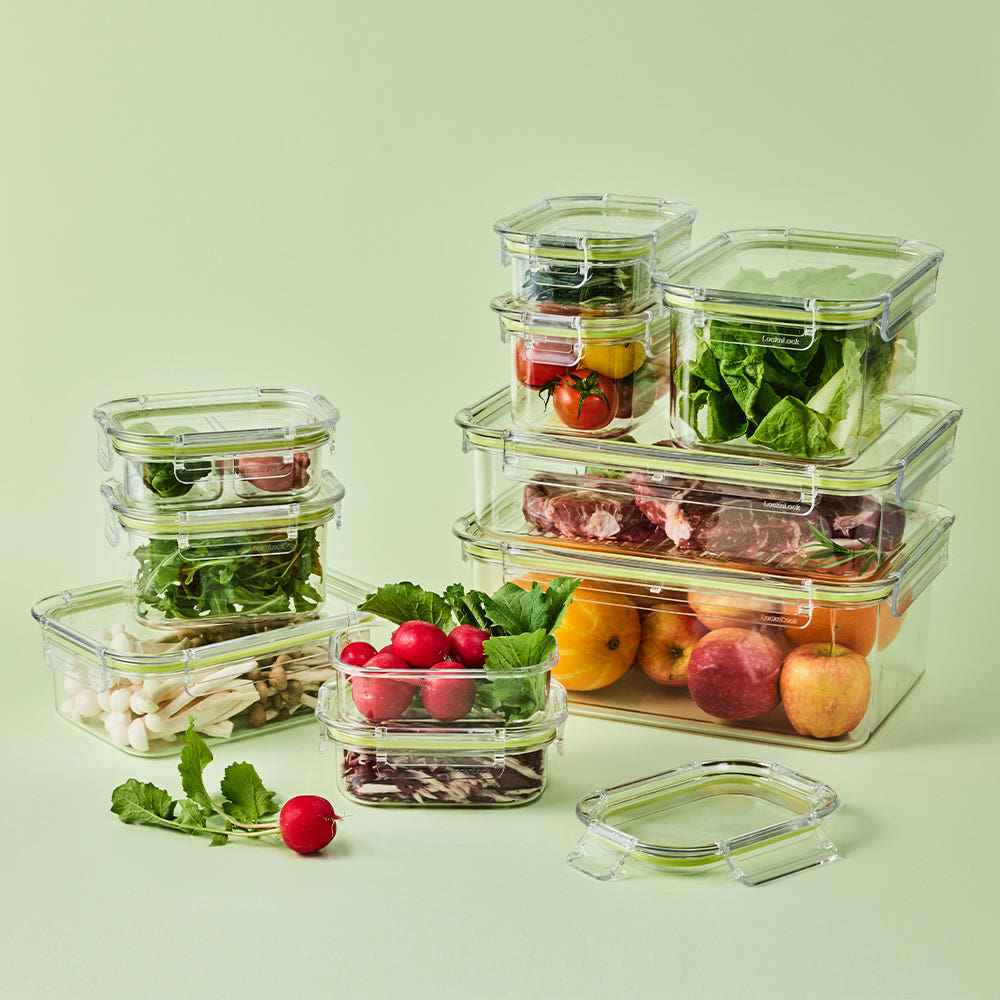 Lock & Lock All Tritan Airtight Container 7-Piece Basic Set + Free Scouring Pad