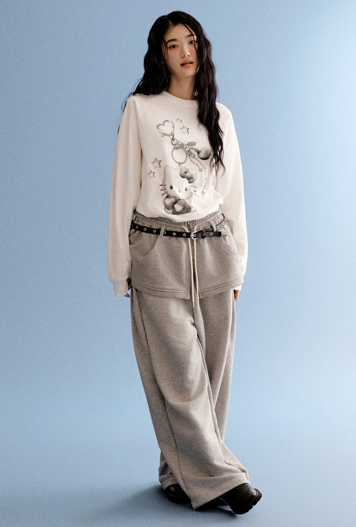 SANRIO x SPAO  Long-sleeved T-shirt (WHITE) - Kgifts.shop