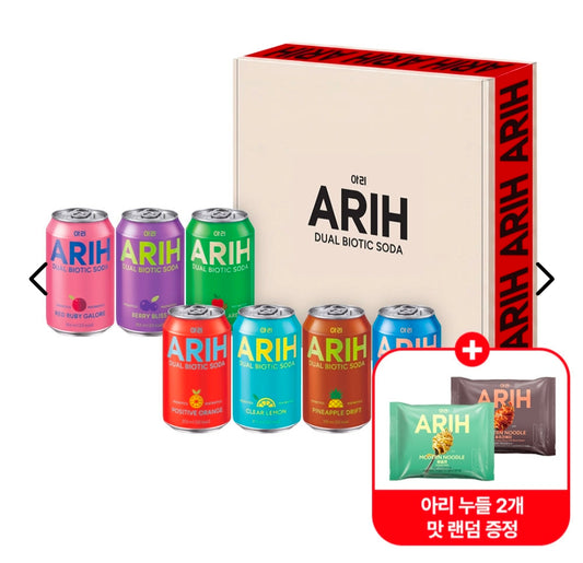 ARIH Dual Biotic Soda 7 in ONE Package (355ml x 7 packs) + Free Gift of 2 ARIH Noodles