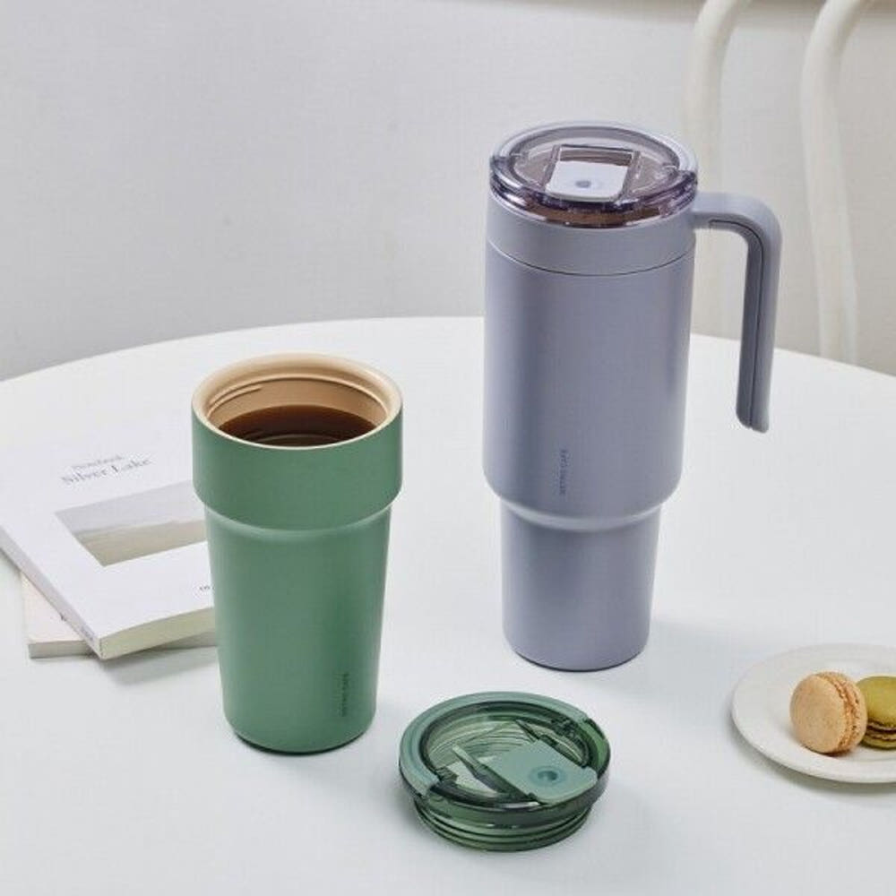 Lock & Lock Metro Cafe Top Handle Ceramic Tumbler  (LHC4416)