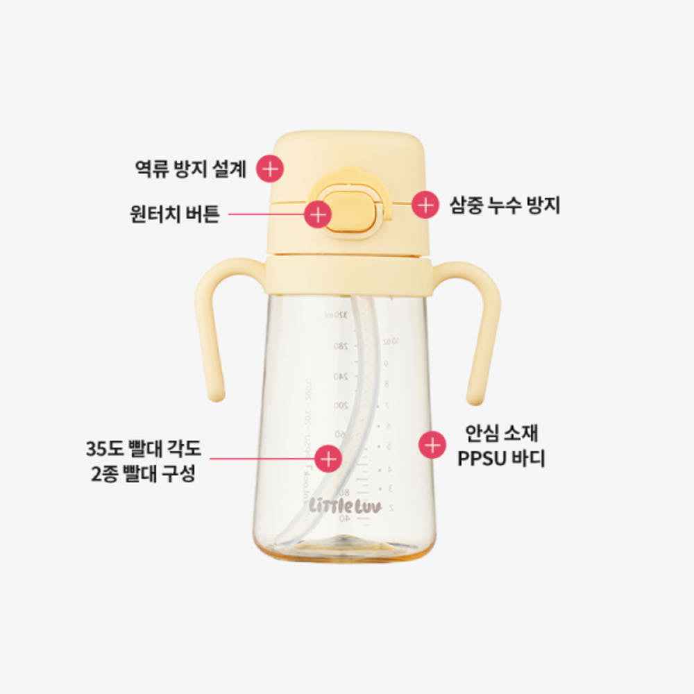 Little Love One-Touch PPSU Two-Handled Straw Cup 400ml