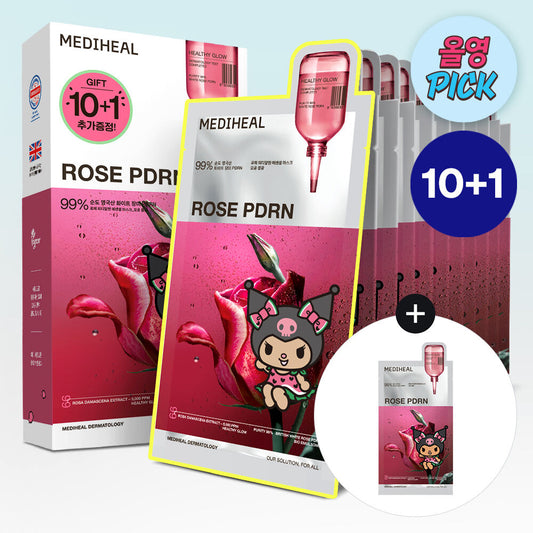 MEDIHEAL Rose PDRN Essential Mask Sheet 10+1 [Tanning Melody Collab]