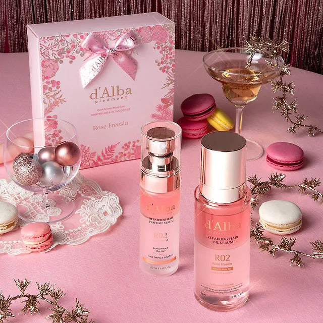 [Gift Wrapping] Dalba Repairing Rose Freesia Hair Perfume 50ml + Hair Oil 75ml