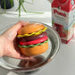 Hamburger Ceramic Plate Set [4 Plates]