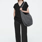 Oversized quilted crossbody bag