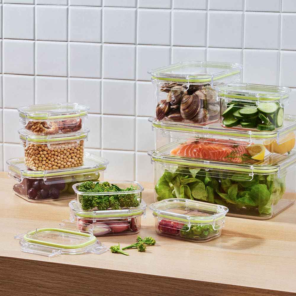 Lock & Lock All Tritan Airtight Container 7-Piece Basic Set + Free Scouring Pad
