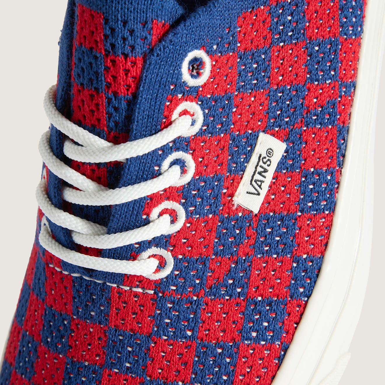 Vans Premium Authentic 44 Engineered Knit Punk Check ( Red )