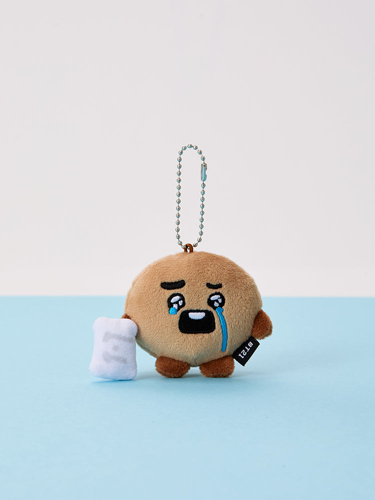 BT21 Today's Face Tear Drop Plush Keyring