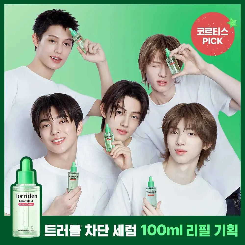 [Cortis PICK] Torriden Balanceful Cica Control Serum 50ml Limited Refill Set (+50ml Refill+10 Pads)