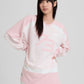 <Worn by Han So-hee> FILA Mesh jersey rugby long-sleeved T-shirt