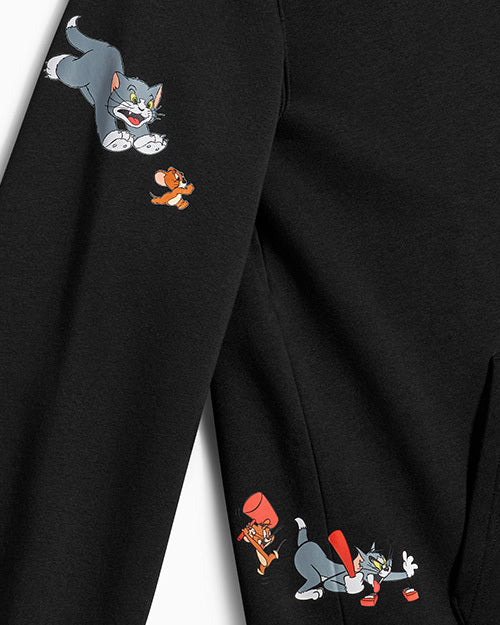 Tom & Jerry Graphic Hoodie Black