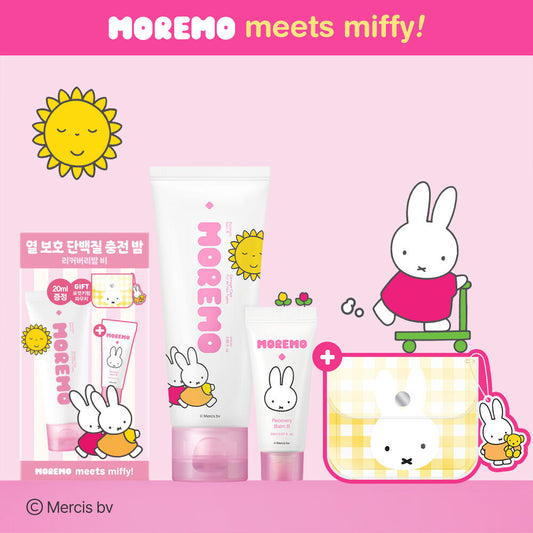[Miffy Collaboration] [Heat Protection] Moremo Recovery Balm B 115ml + 20ml+ Pocket pouch keyring