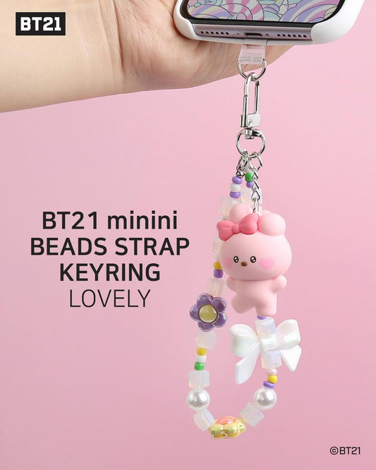 Bt21 minini beads strap keyring lovely