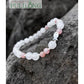 Natural White Pink Jade Fish Good Luck Fortune Gemstone Bracelet