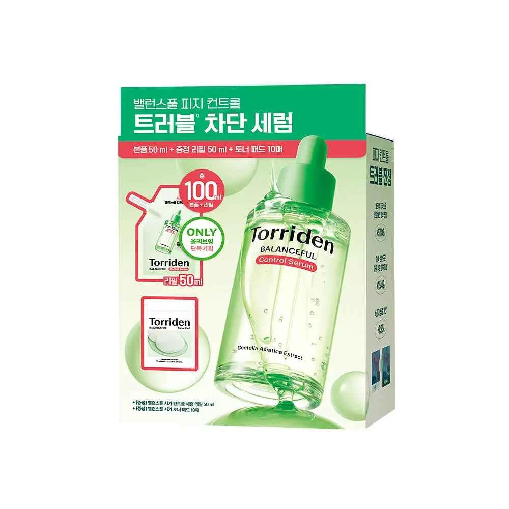 [Cortis PICK] Torriden Balanceful Cica Control Serum 50ml Limited Refill Set (+50ml Refill+10 Pads)