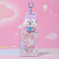 BT21 CLEAR PLUSH POUCH KEYRING BEYOND THE JOURNEY