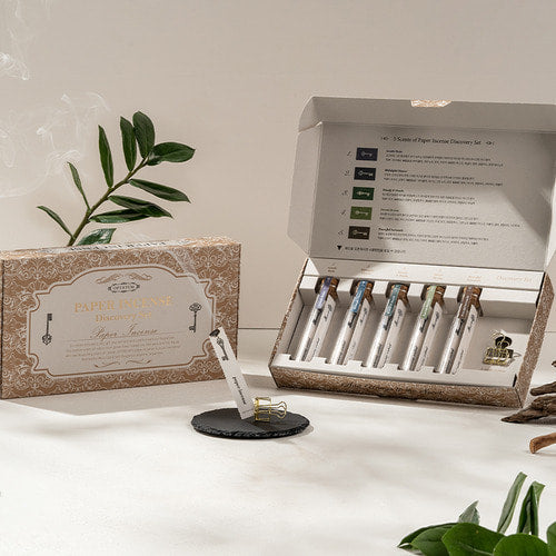 [Exclusive/Halloween Holder Gift] "Fragrance Therapy" Paper Incense Discovery Set (5 Incenses + Blossom Matches)