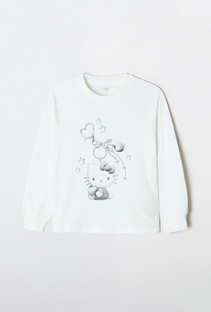 [Kids] (Sanrio Characters) Long-sleeved T-shirt (WHITE) - Kgifts.shop
