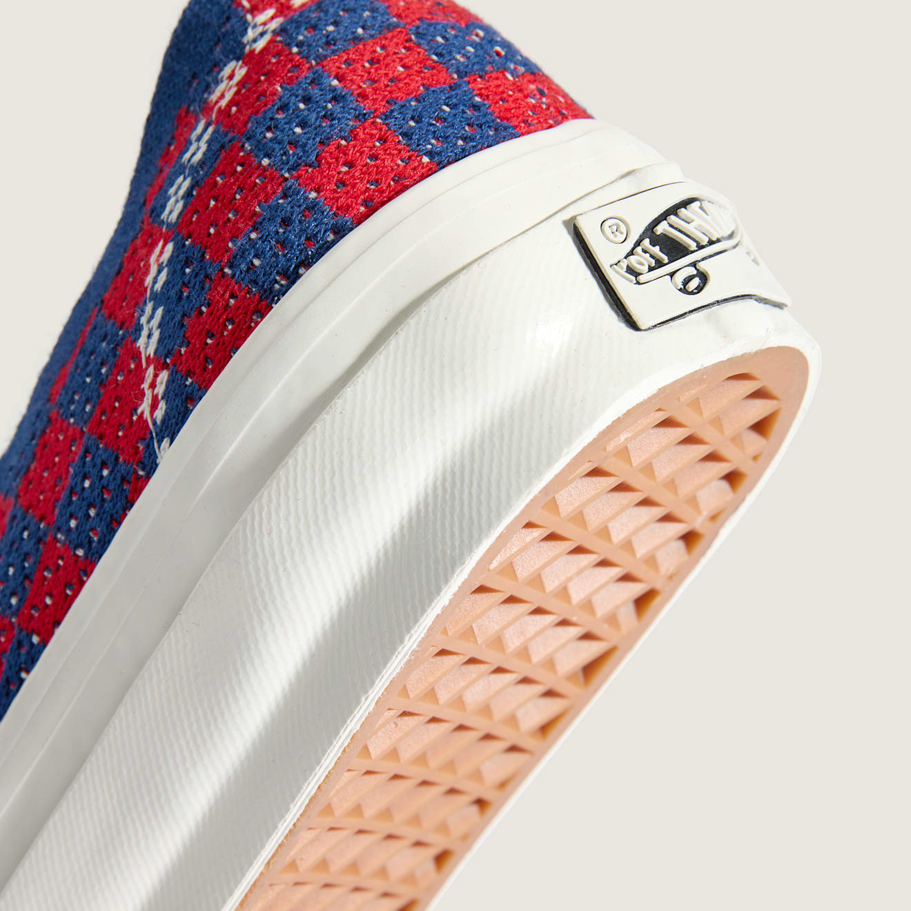 Vans Premium Authentic 44 Engineered Knit Punk Check ( Red )