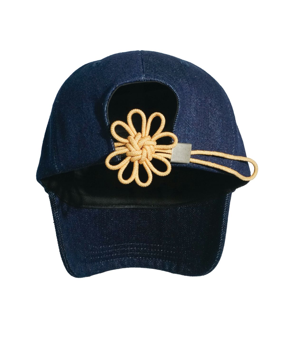 [Korean Celebrity Pick] DENIM FLOWER KNOT CAP